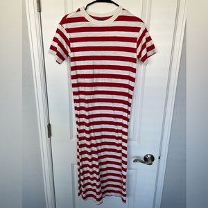 Red midi side slit dress *TALL*